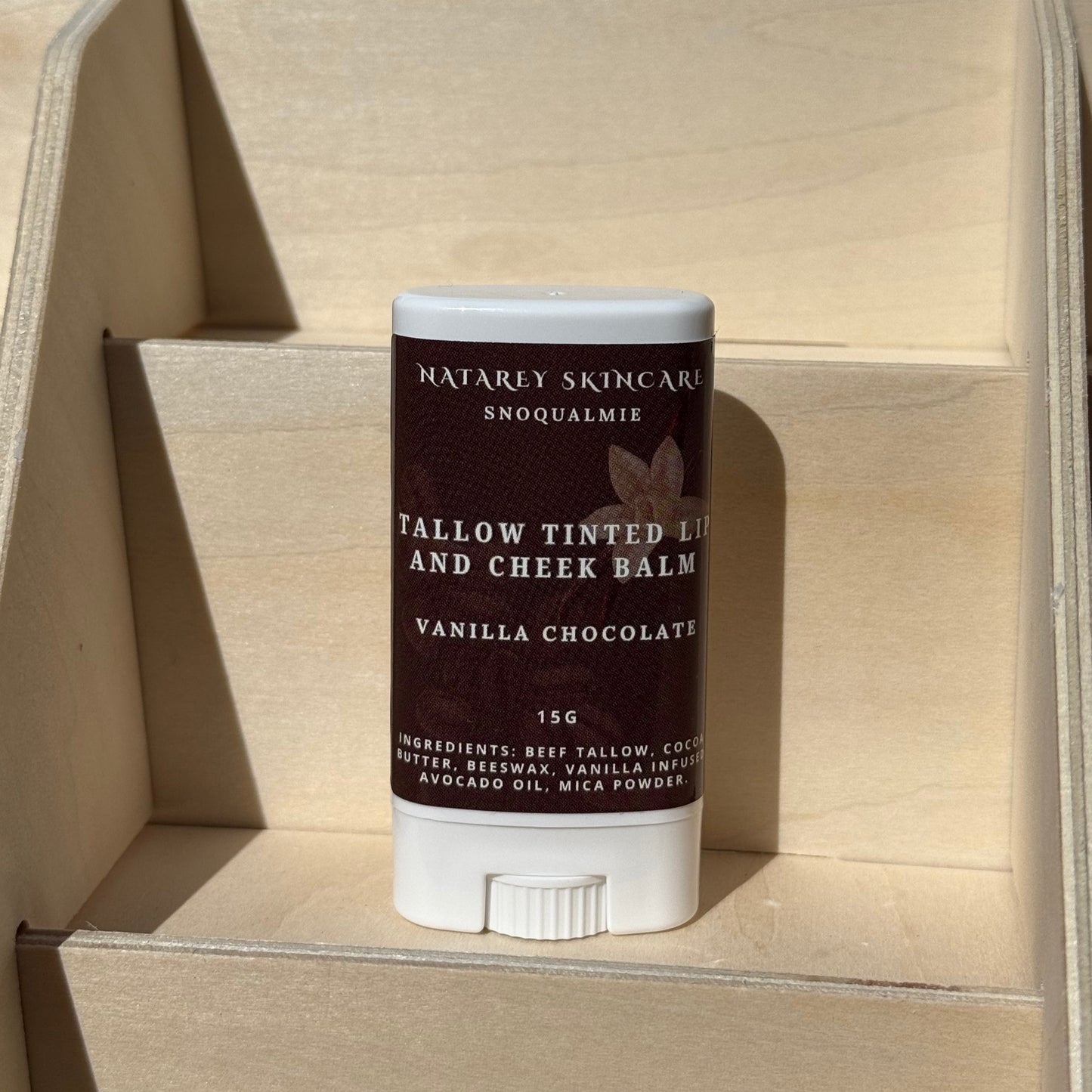 Tallow Beeswax Tinted Lip balm - Vanilla Chocolate