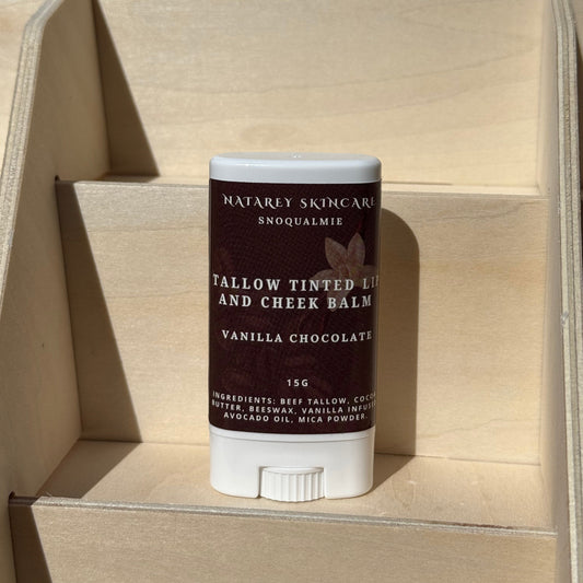 Tallow Beeswax Tinted Lip balm - Vanilla Chocolate